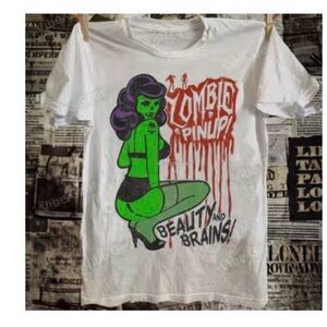 Zombie Pinup Graphic T-Shirt
